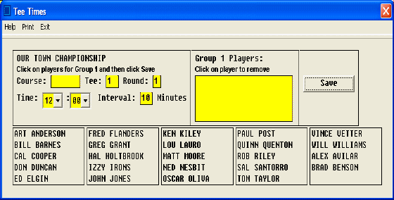 Tee Time - Golf Tournament Scoring Systems