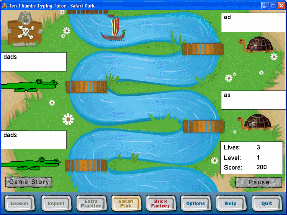 typing games screenshot