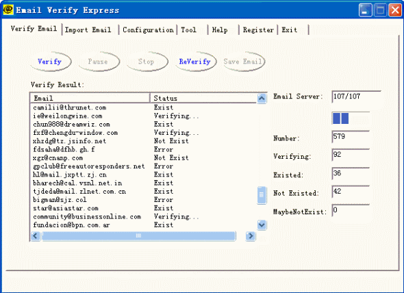 verify email address - Email Verify Express