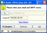 Main Window of IP Mailer