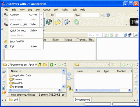 Screenshot of AceFTP Pro
