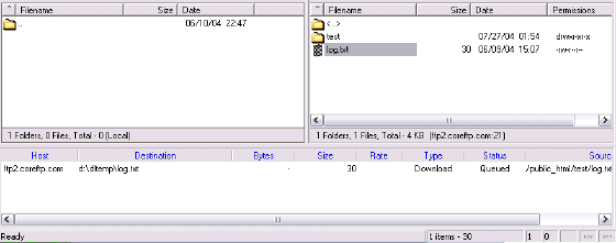 schedule ftp transfers with Core FTP Pro