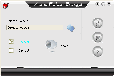 encrypt or decrypt folder - A-one Folder Encryptio