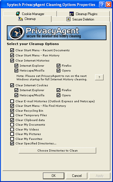 erase activity history option