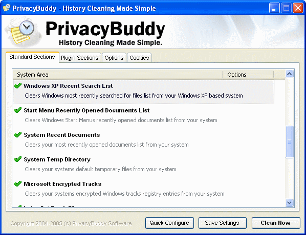 clean system, shred secure file - PrivacyBuddy