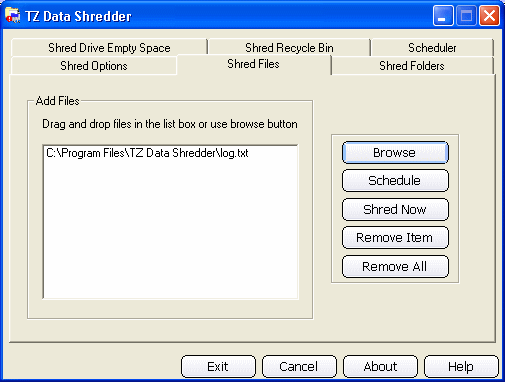 Screenshot - Shred Files