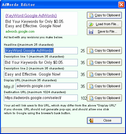 AdWords Editor - AdWords and Keywords