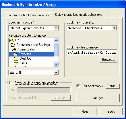 merge bookmark files - Bookmark Converter