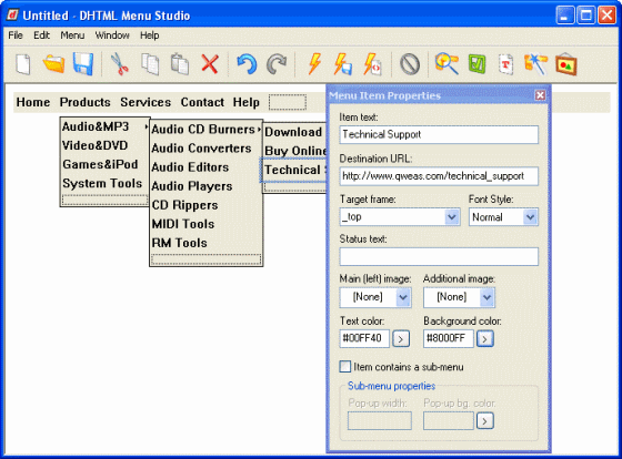 DHTML Menu Studio Professional Edition