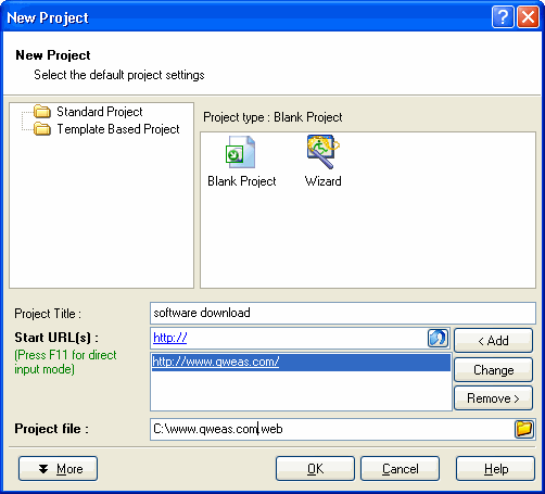 The Screenshot of WebCloner Pro Offline Browser