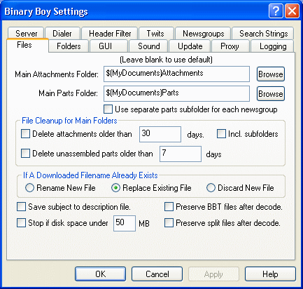 Screenshot - Settings