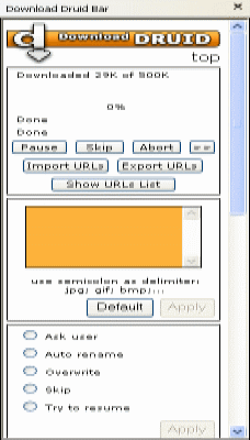 screenshot of Download Druid - Download Druid bar