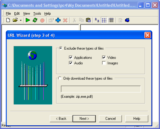 Grab-a-Site - Exclude these types of files
