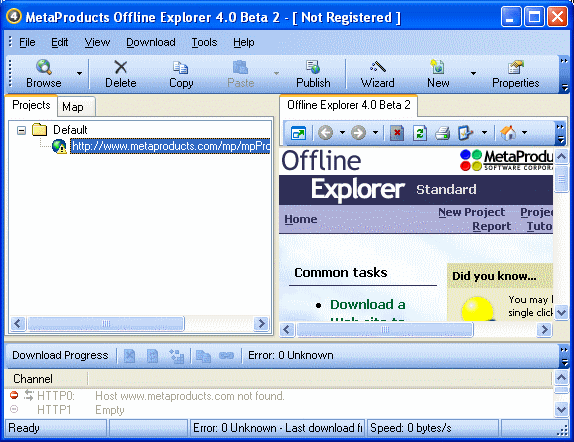 Offline Explorer - Main