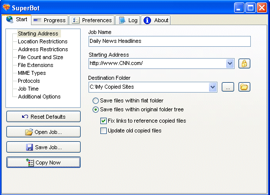 superbot - options