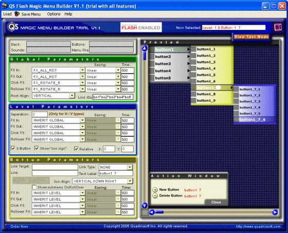 QS Flash Magic Menu Builder