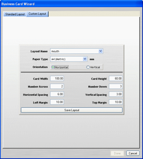 customize layout