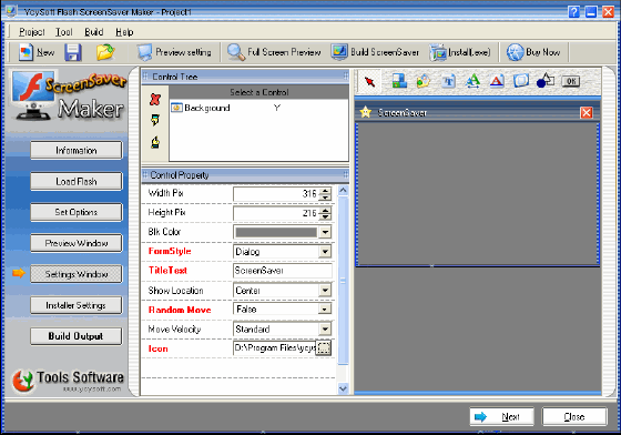 Flash ScreenSaver Maker