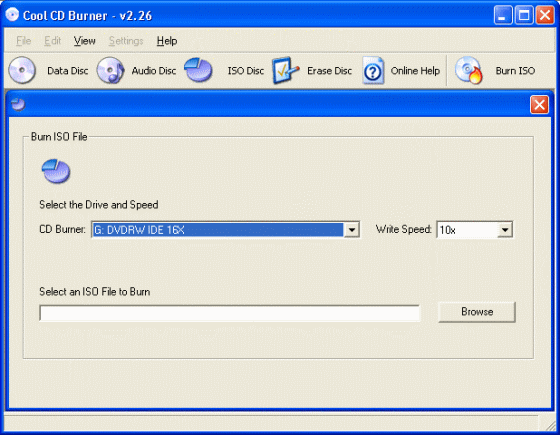 Burn an ISO file