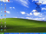 Desktop of using Desktop Clock