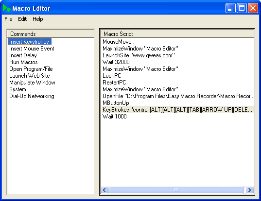 Macro Editor