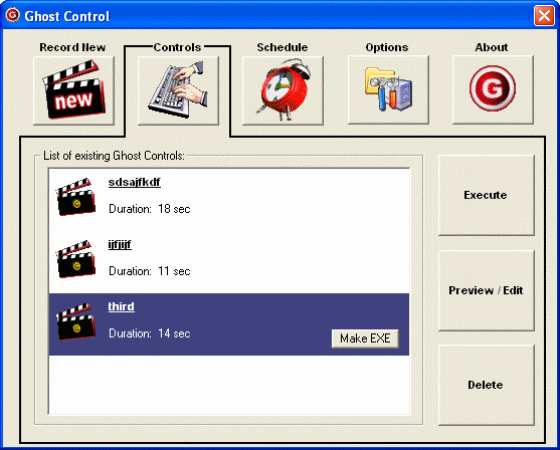 Screenshot of Ghost Control