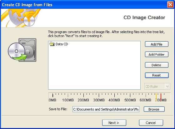 CD image creator