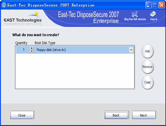 Screenshot - choose the bootable