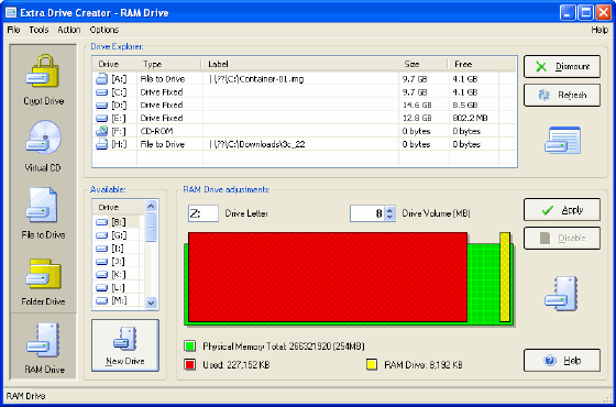 Extra Drive Creator - RAM Drive