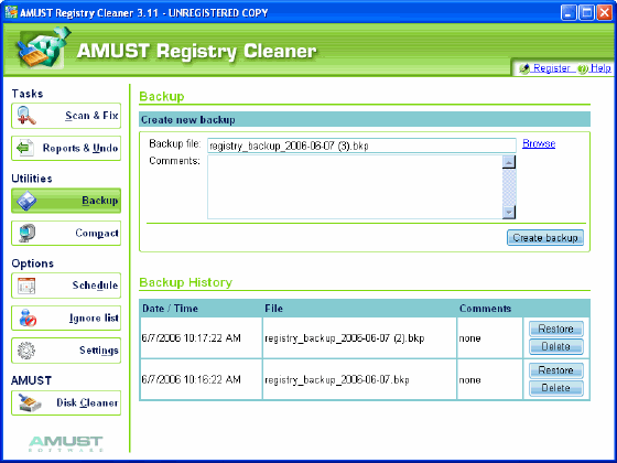 AMUST Registry Cleaner