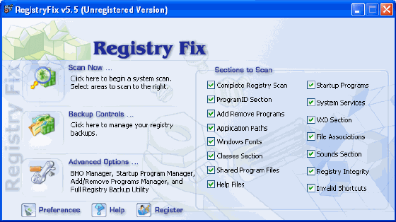 Registry Fix