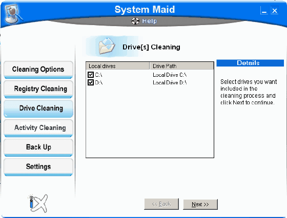 Drive cleaning
