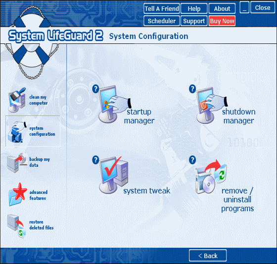 System Configuration window