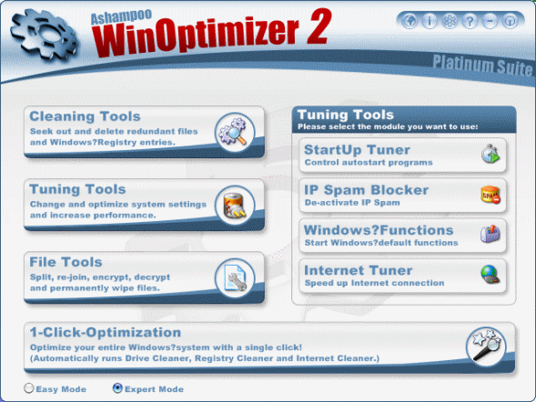 Select the module you want to use of Tuning Tools