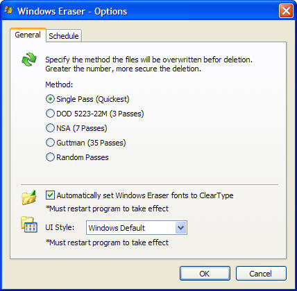 Options Dialog