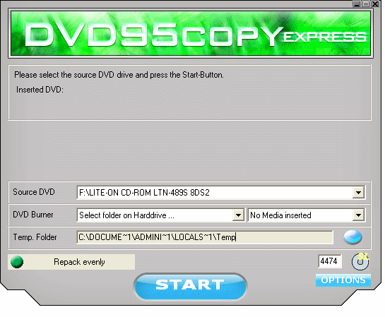 copy DVD disc - Dvd95Copy XPress