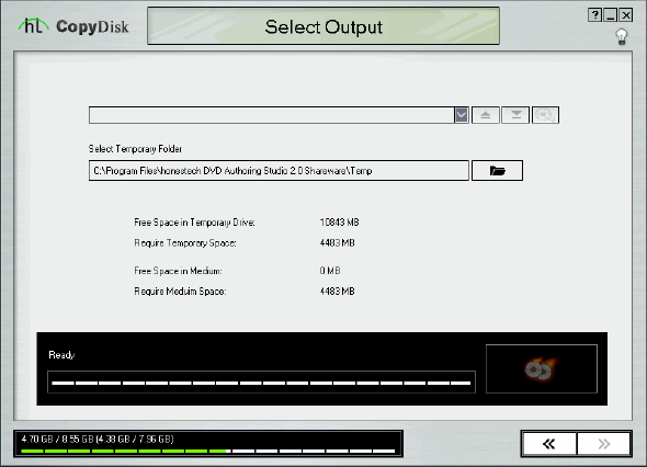 Copy disk - DVD Authoring Studio