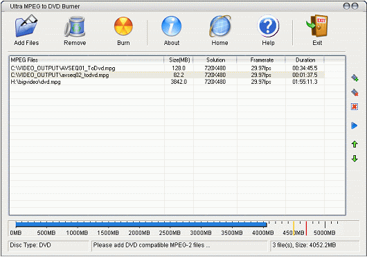 burn MPEG-2 files to DVD