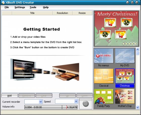 Screenshots of Xilisoft DVD Creator