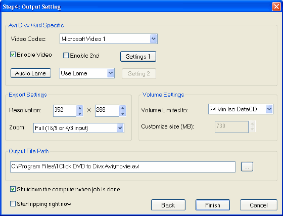 Output Setting