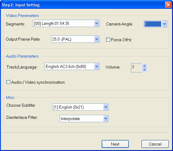 Input Settings