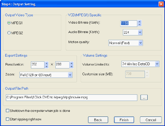 Output Setting