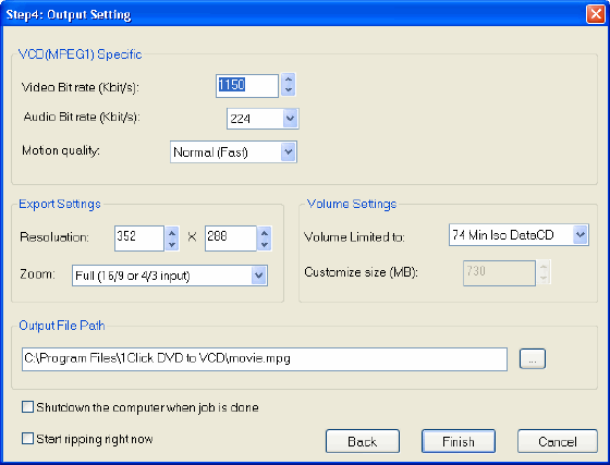 Output Setting