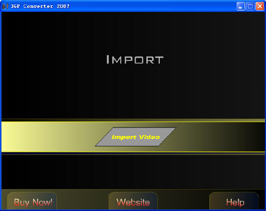 3GP Converter 2007
  - Main window