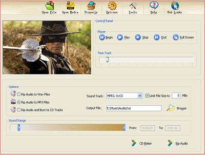 Screenshot of AudiMovie