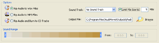 normal settings of option and sound rangs