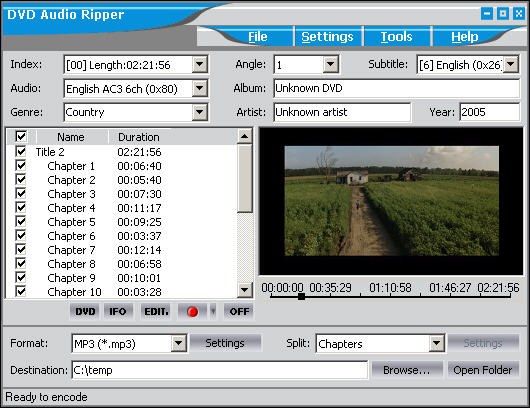 DVD to MP3 WAV - DVD Audio Ripper