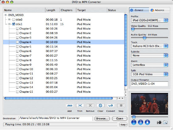 4Media DVD to MP4 Converter for Mac  - Main window