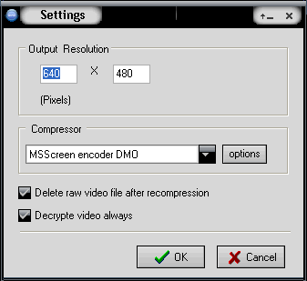 Settings of DVD Ripper Wizard