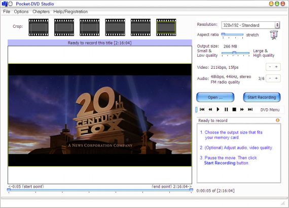 Screenshots of Pocket DVD Studio